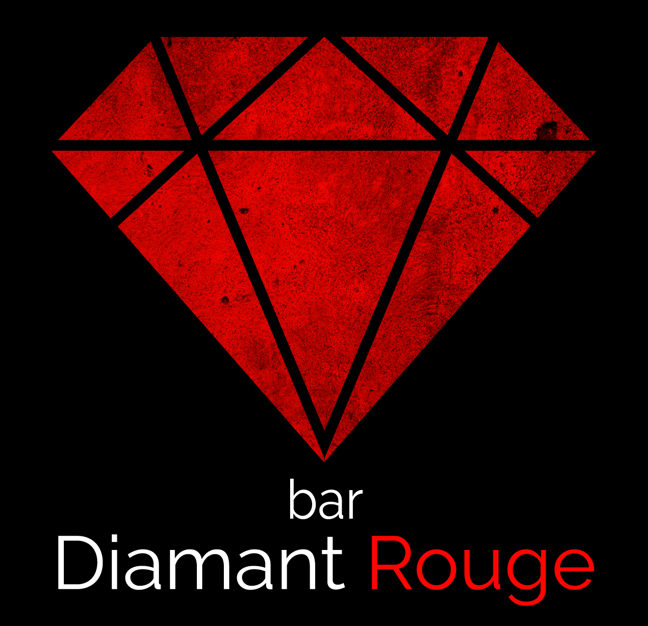 Diamant Rouge — black background (SVG)